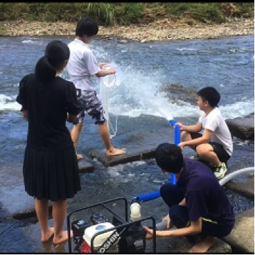稲生沢川でのサンプリング